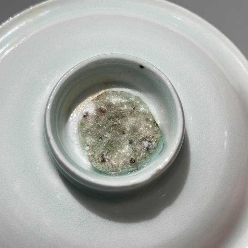 明代 青白釉杯、托一套 - 图8
