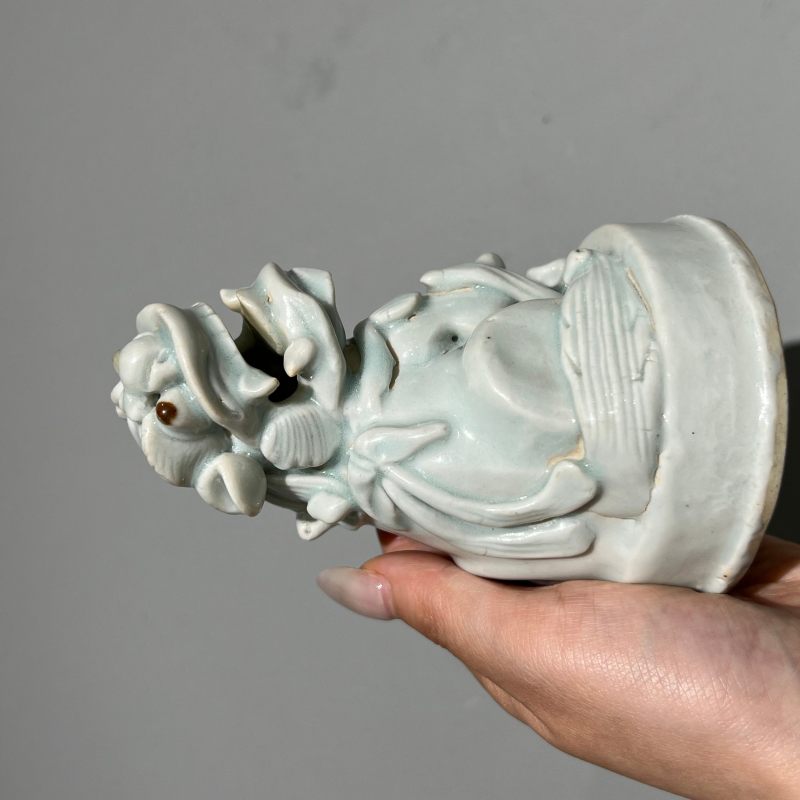明代 青白釉狮子香薰 - 图6