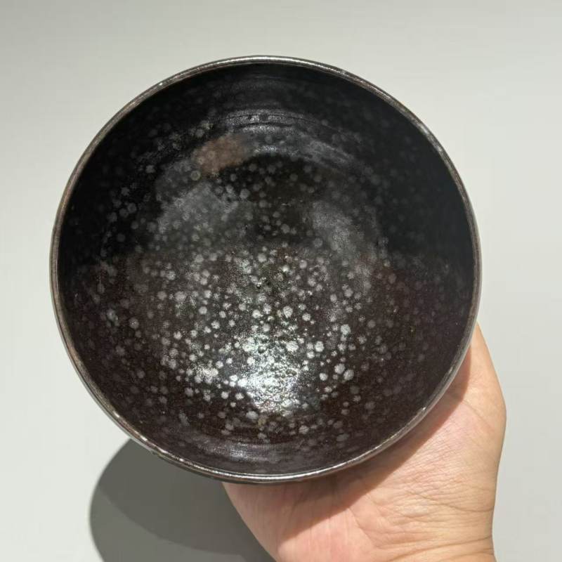 明代 黑釉油滴钵碗 - 图4