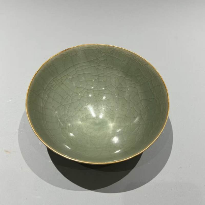 明代 龙泉窑青釉莲瓣碗 - 图7
