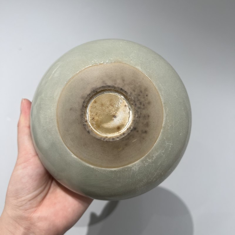 明代 月白釉荷叶形盖罐 - 图10
