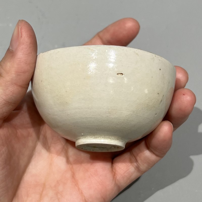 明代 白釉杯 - 图5