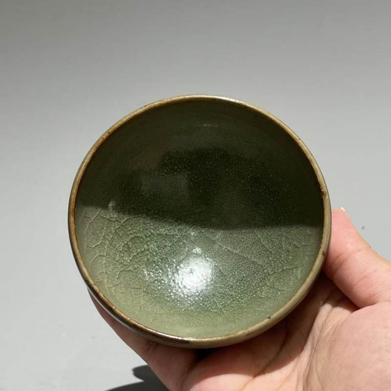 明代 青釉敛口杯 - 图7
