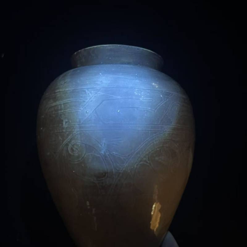明代 白釉刻花玉壶春瓶 - 图8