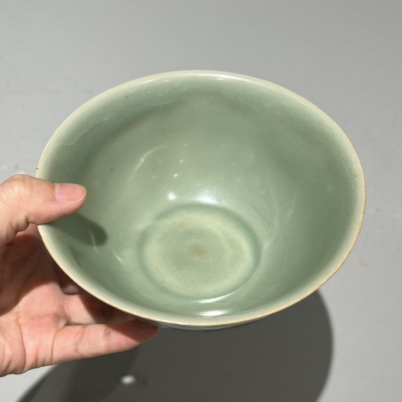 明代 龙泉窑青釉莲瓣碗 - 图3