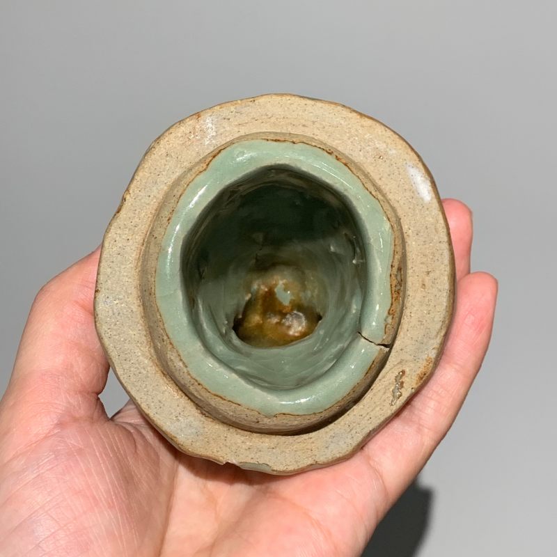 明代 龙泉窑青釉狻猊香薰 - 图4