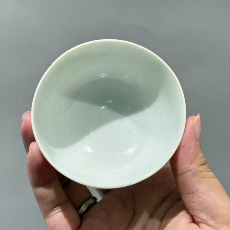 明代 青白釉执壶、四组杯托一套 - 图3