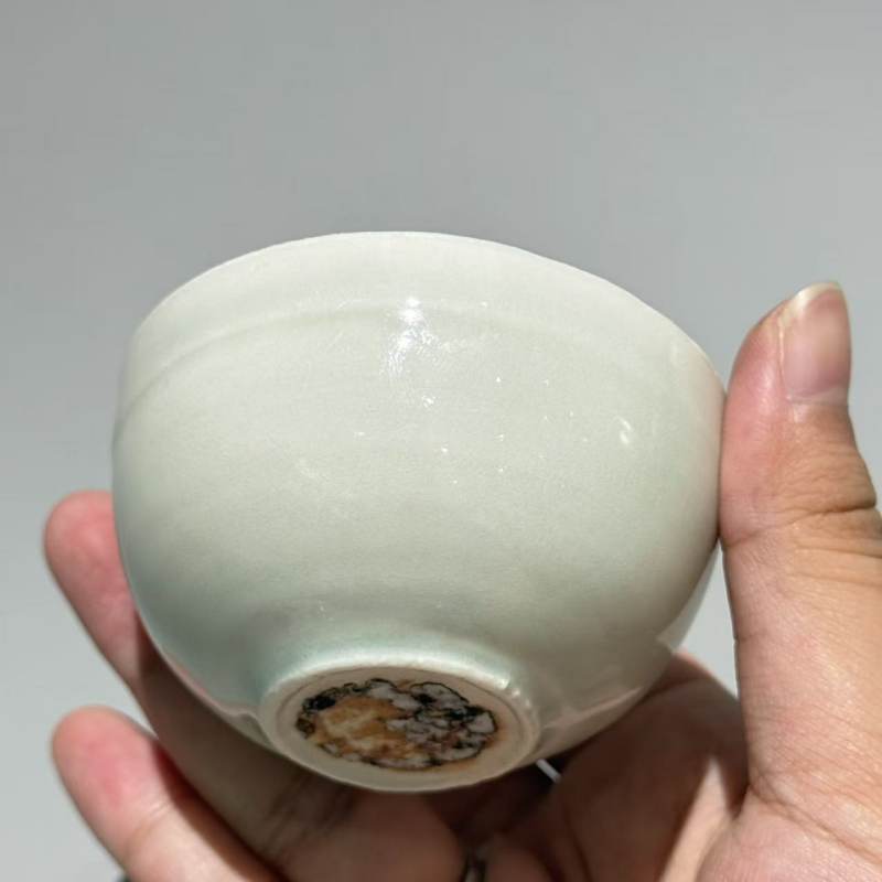 明代 青白釉杯、托一套 - 图5