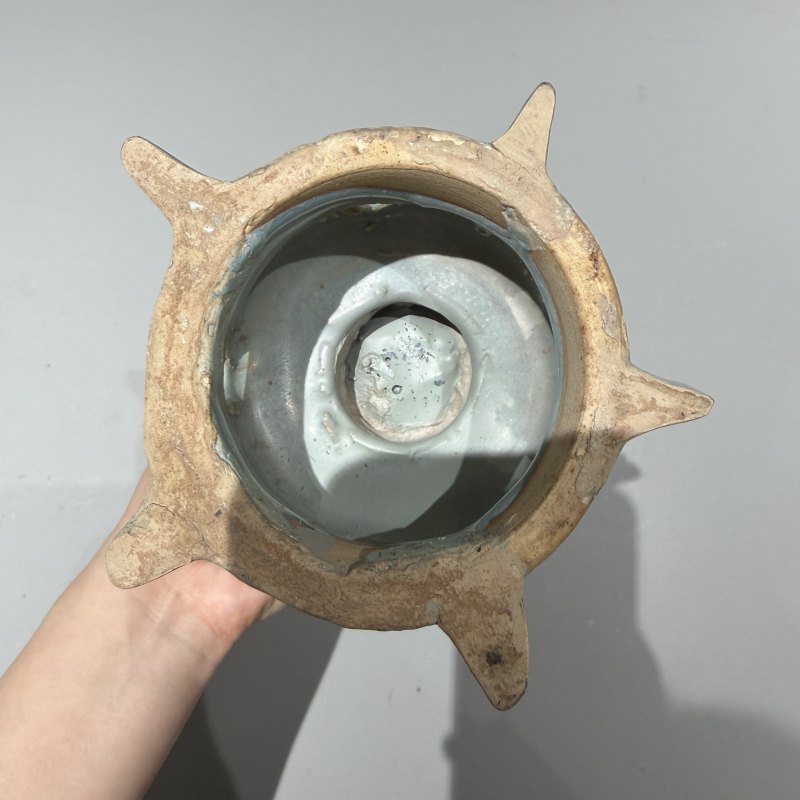 明代 钧窑紫斑花口兽面瓶 - 图9