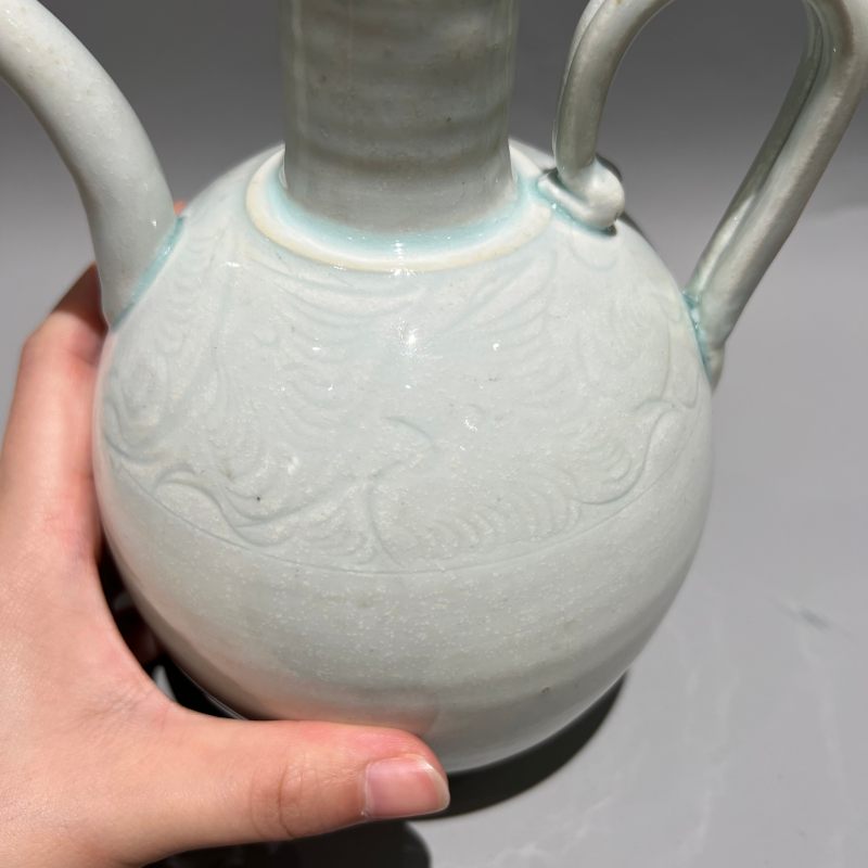 明代 青白釉狮子纽执壶 - 图10