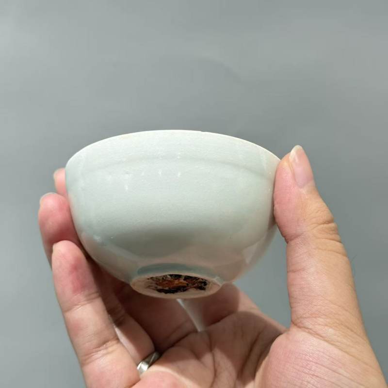 明代 青白釉执壶、四组杯托一套 - 图4
