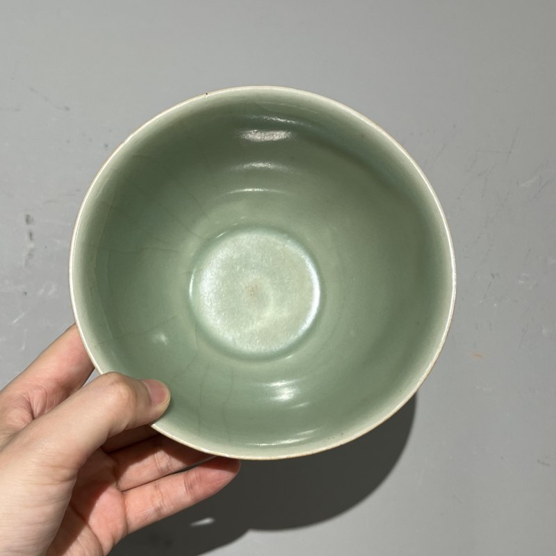 明代 龙泉窑青釉莲瓣碗 - 图5