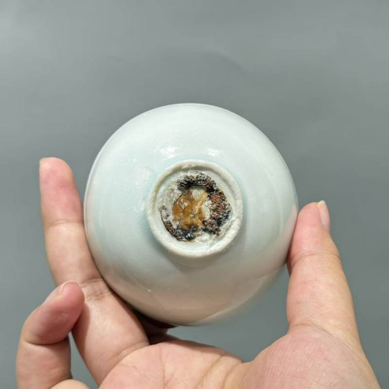 明代 青白釉执壶、四组杯托一套 - 图5