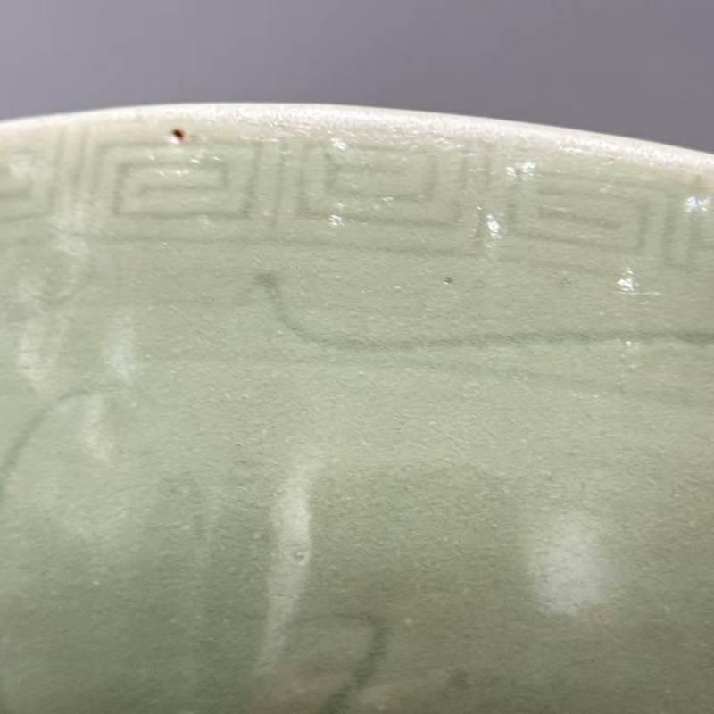 明代 龙泉窑青釉人物故事纹碗 - 图9