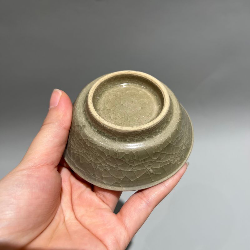 明代 龙泉窑青釉直边小洗 - 图6