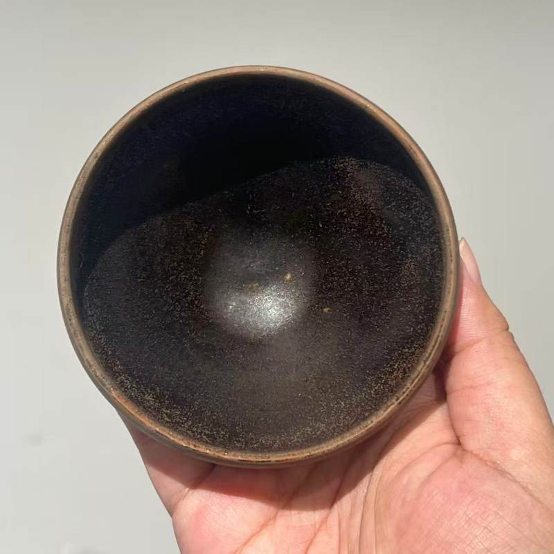 明代 黑釉敛口盏 - 图4
