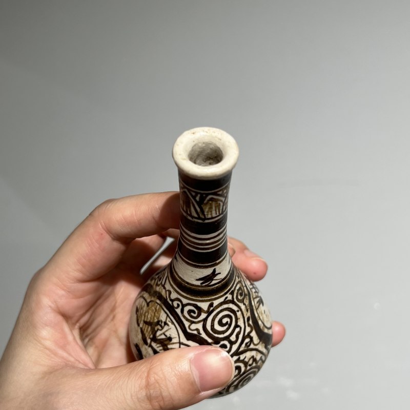 明代 吉州窑彩绘瓶 - 图9