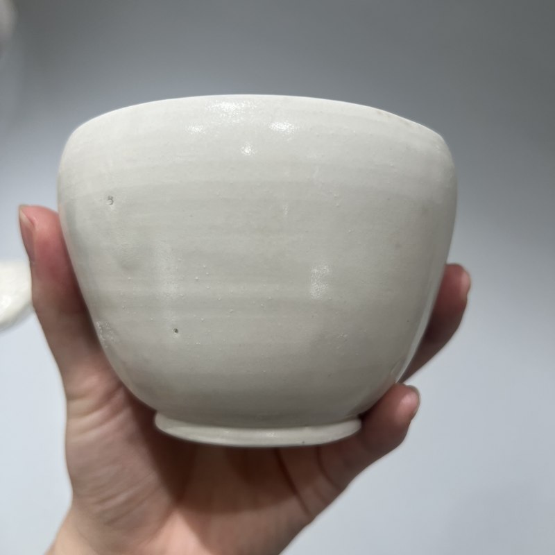 明代 白釉深腹钵 - 图4