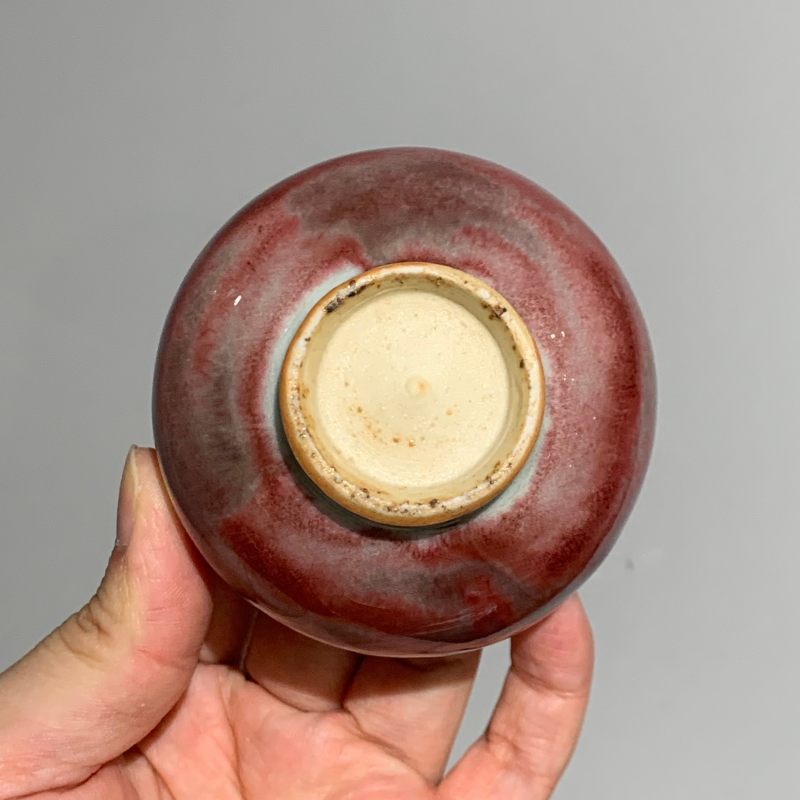明代 釉里红杯 - 图4
