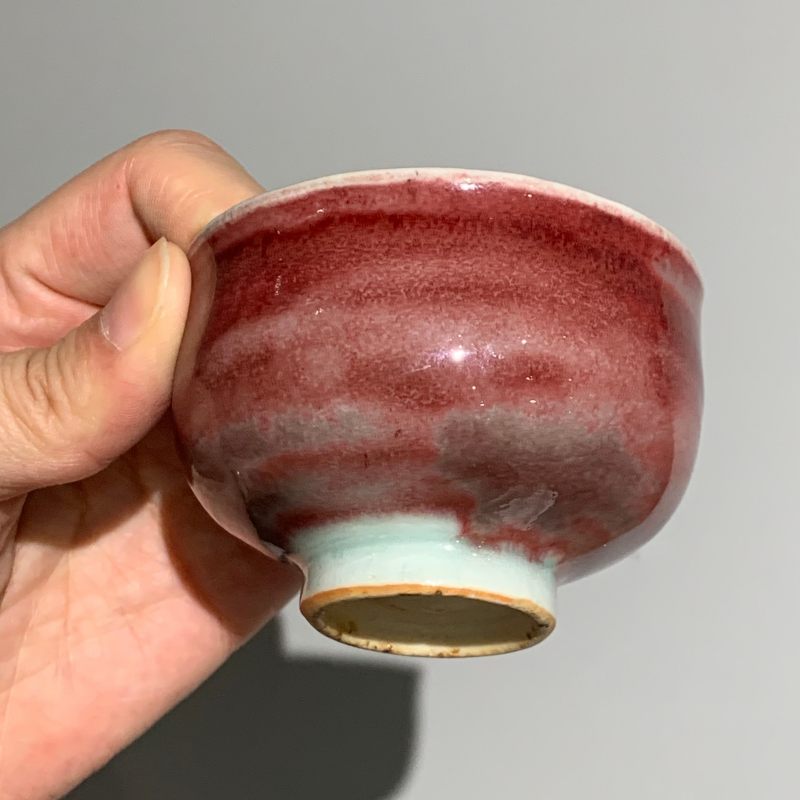 明代 釉里红杯 - 图5