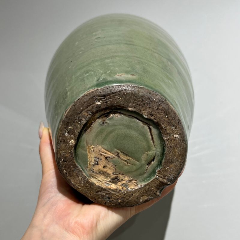 明代 河南青瓷橄榄梅瓶 - 图7
