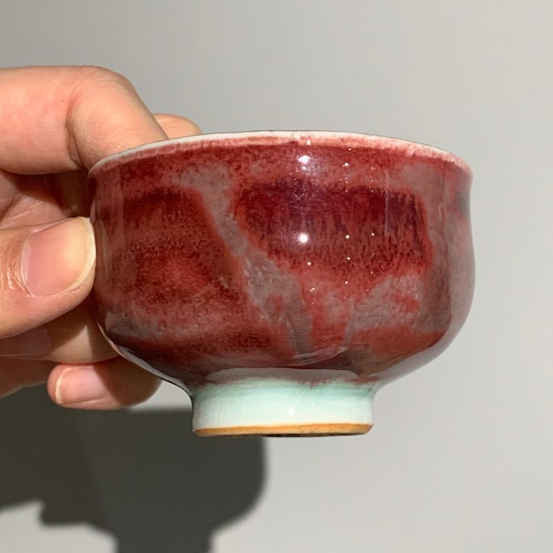 明代 釉里红杯 - 图6