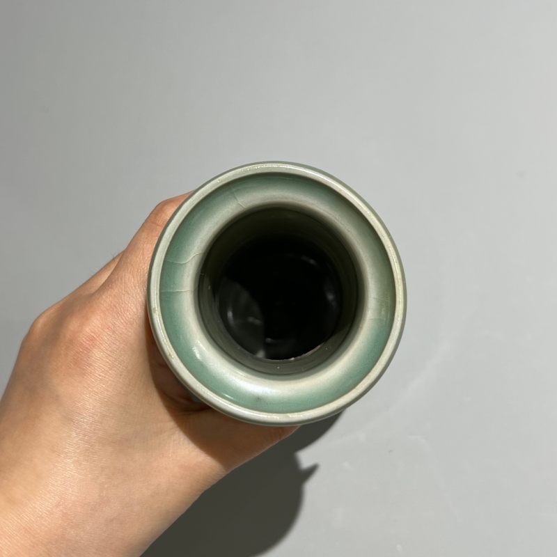 明代 龙泉窑粉青釉箸瓶 - 图3