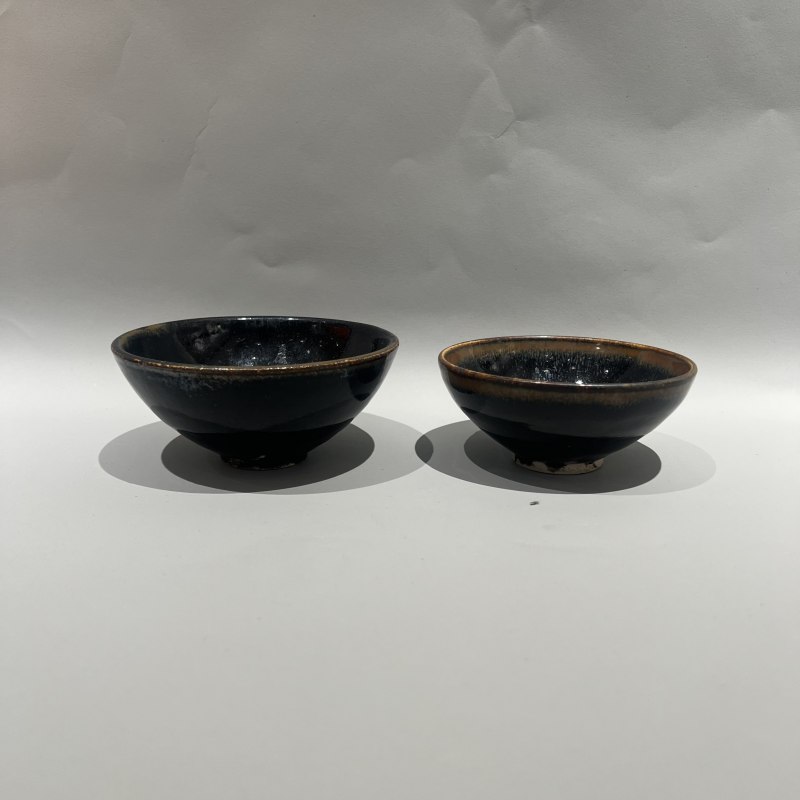 明代 黑釉盏、黑釉兔毫盏一组 - 图4
