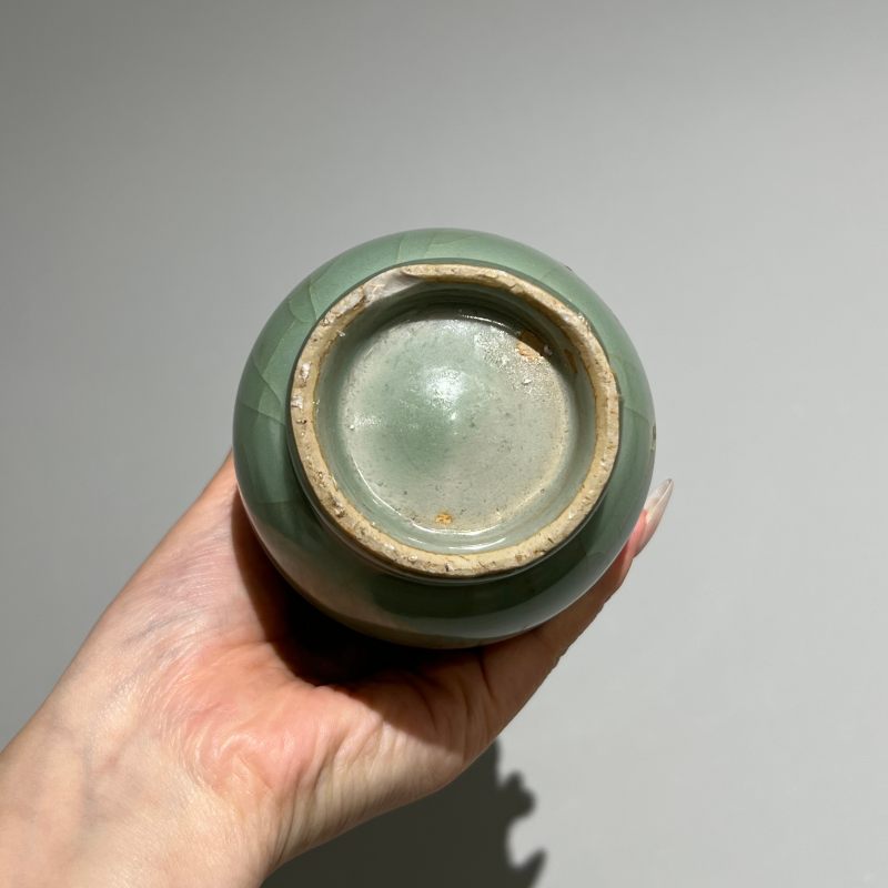 明代 龙泉窑粉青釉箸瓶 - 图5