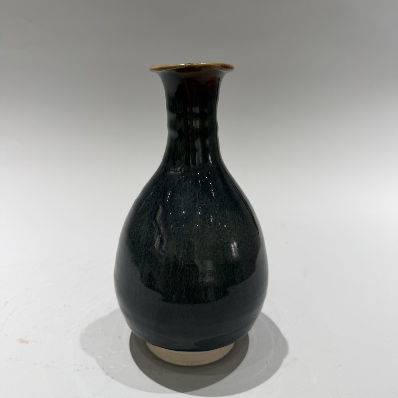 明代 黑釉玉壶春瓶 - 图2