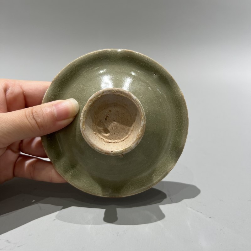 明代 青釉刻花笔洗 - 图6
