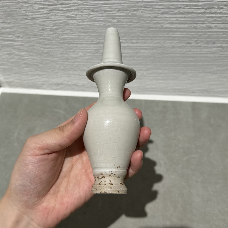明代 白釉净瓶 - 图5