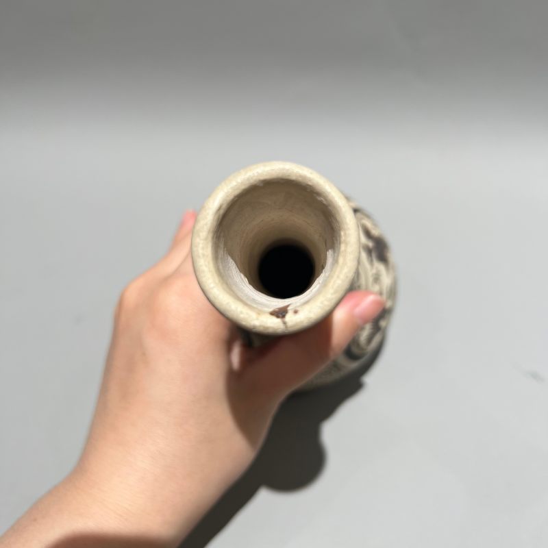 明代 吉州窑四凤长颈瓶 - 图8
