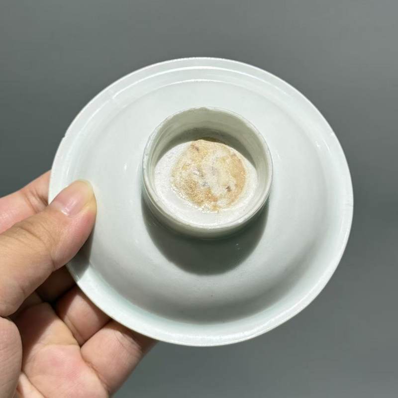 明代 青白釉执壶、四组杯托一套 - 图15