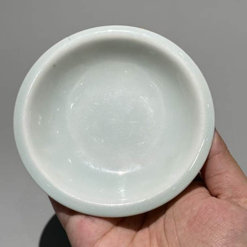 明代 青白釉杯、托一套 - 图6