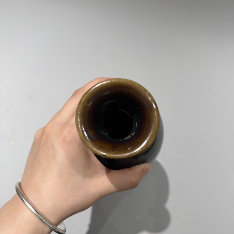 明代 黑釉玉壶春瓶 - 图3