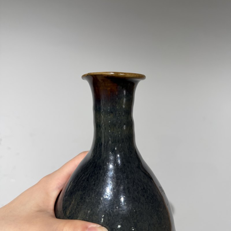 明代 黑釉玉壶春瓶 - 图4