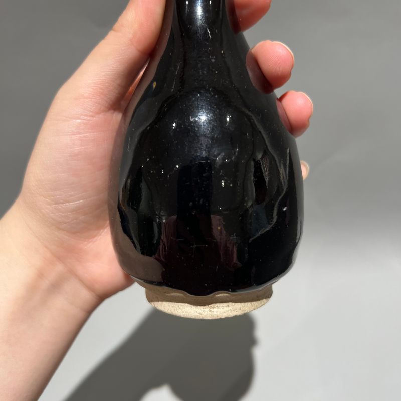 明代 黑釉玉壶春瓶 - 图4