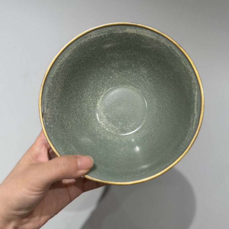 明代 龙泉窑粉青釉莲瓣纹碗 - 图8