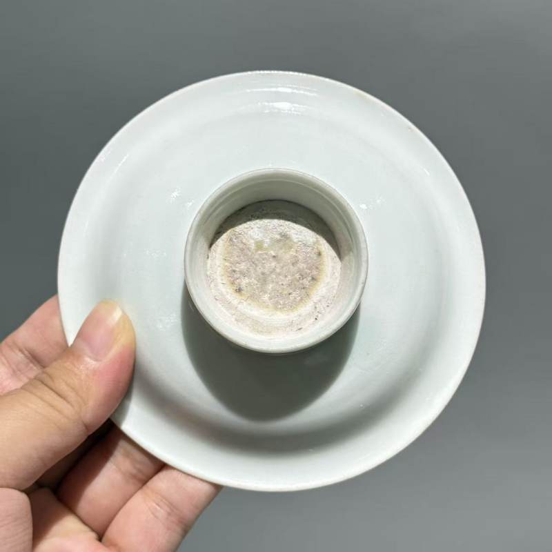 明代 青白釉执壶、四组杯托一套 - 图19