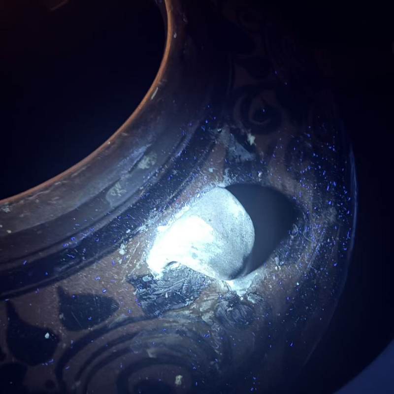 明代 磁州窑铁锈花大罐 - 图8