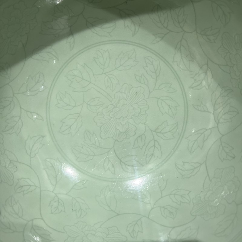 清雍正 青釉缠枝纹碗 - 图5