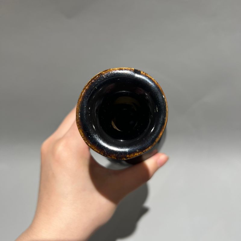 明代 黑釉玉壶春瓶 - 图5