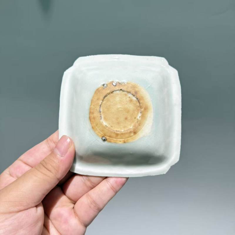 明代 青白釉四方盘一组六个 - 图6