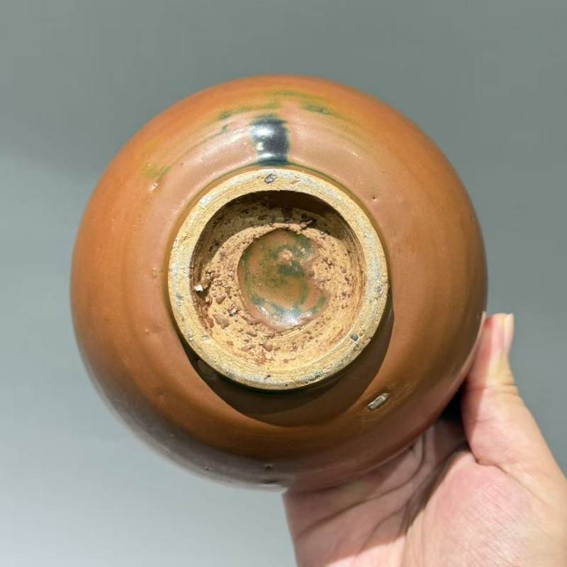 明代 柿红釉盖钵 - 图9