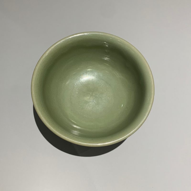 明代 龙泉窑梅子青釉素面宫碗 - 图4
