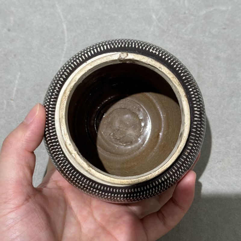 明代 当阳窑黑釉跳刀罐 - 图6