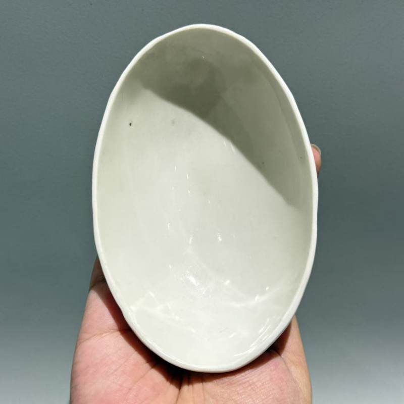 明代 白釉高足杯 - 图5