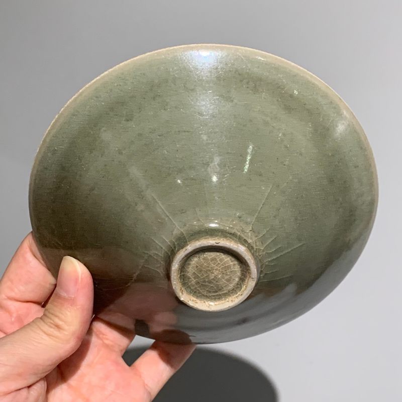 明代 龙泉窑青釉斗笠盏 - 图5