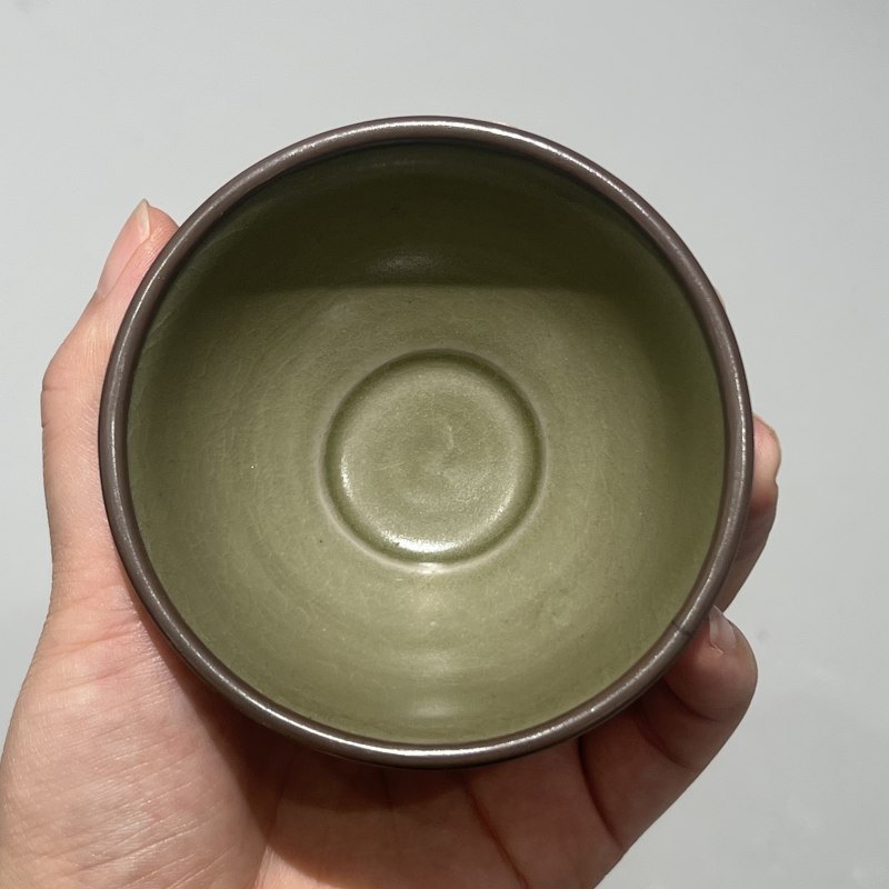 明代 青釉盏托一套 - 图6